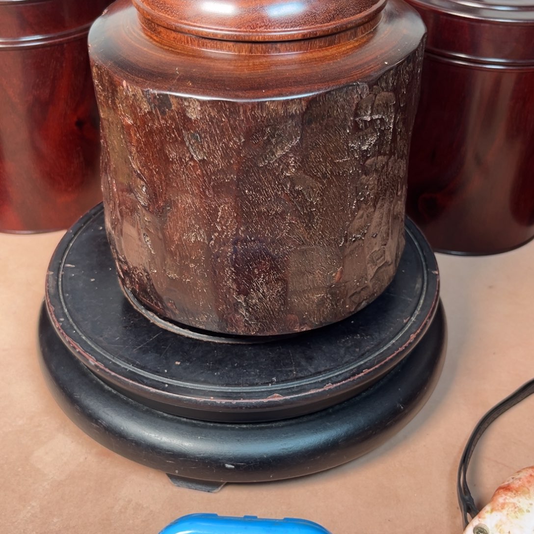 7***3檀香木小叶紫檀茶叶罐