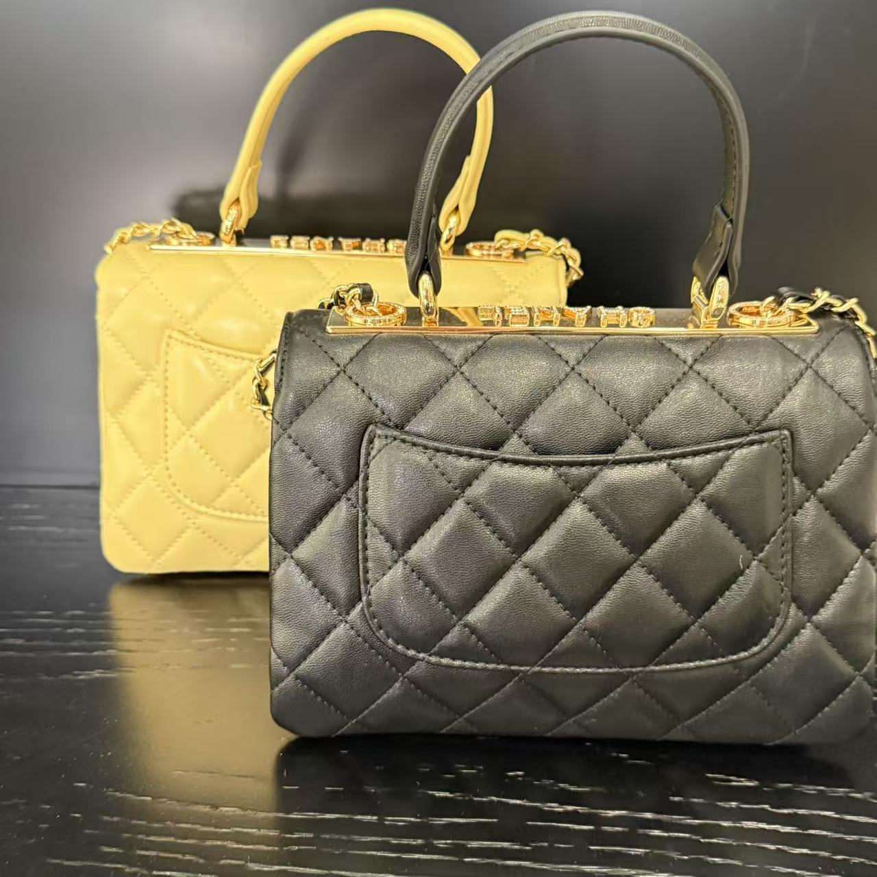 COCO DICV2025新款高端定制时尚女包 手提铁豆腐 黑黄白色