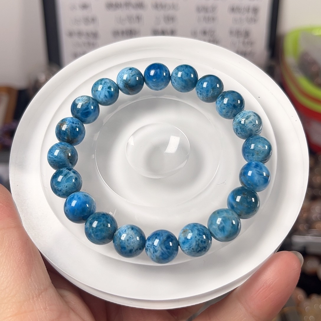 水晶手链未镶嵌蓝磷辉10.1mm