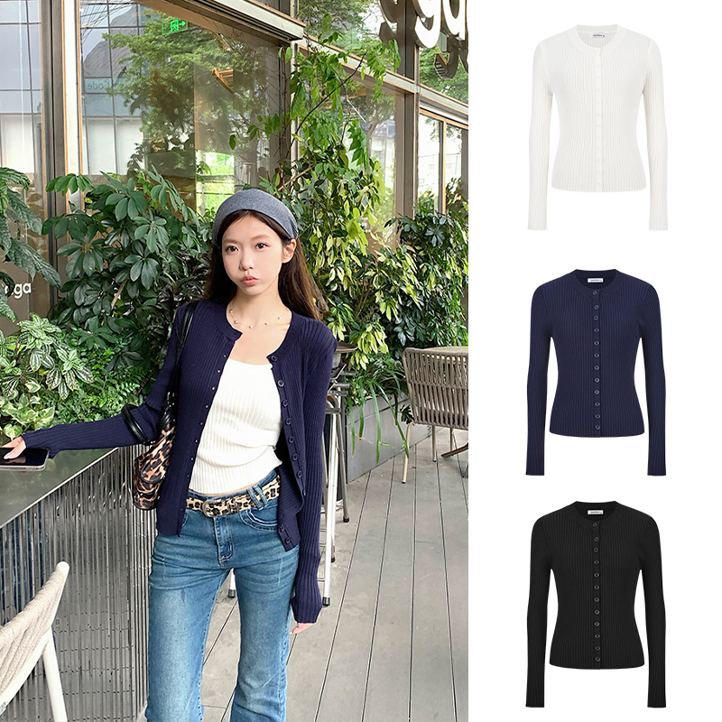 Moses Queen/魔西女王韩系chic别致穿搭针织开衫外套春秋吊带上衣