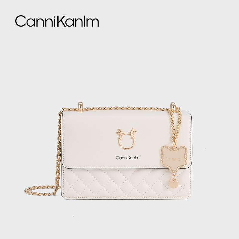 CanniKanlm小方包女2025新款时尚通勤链条单肩斜挎包