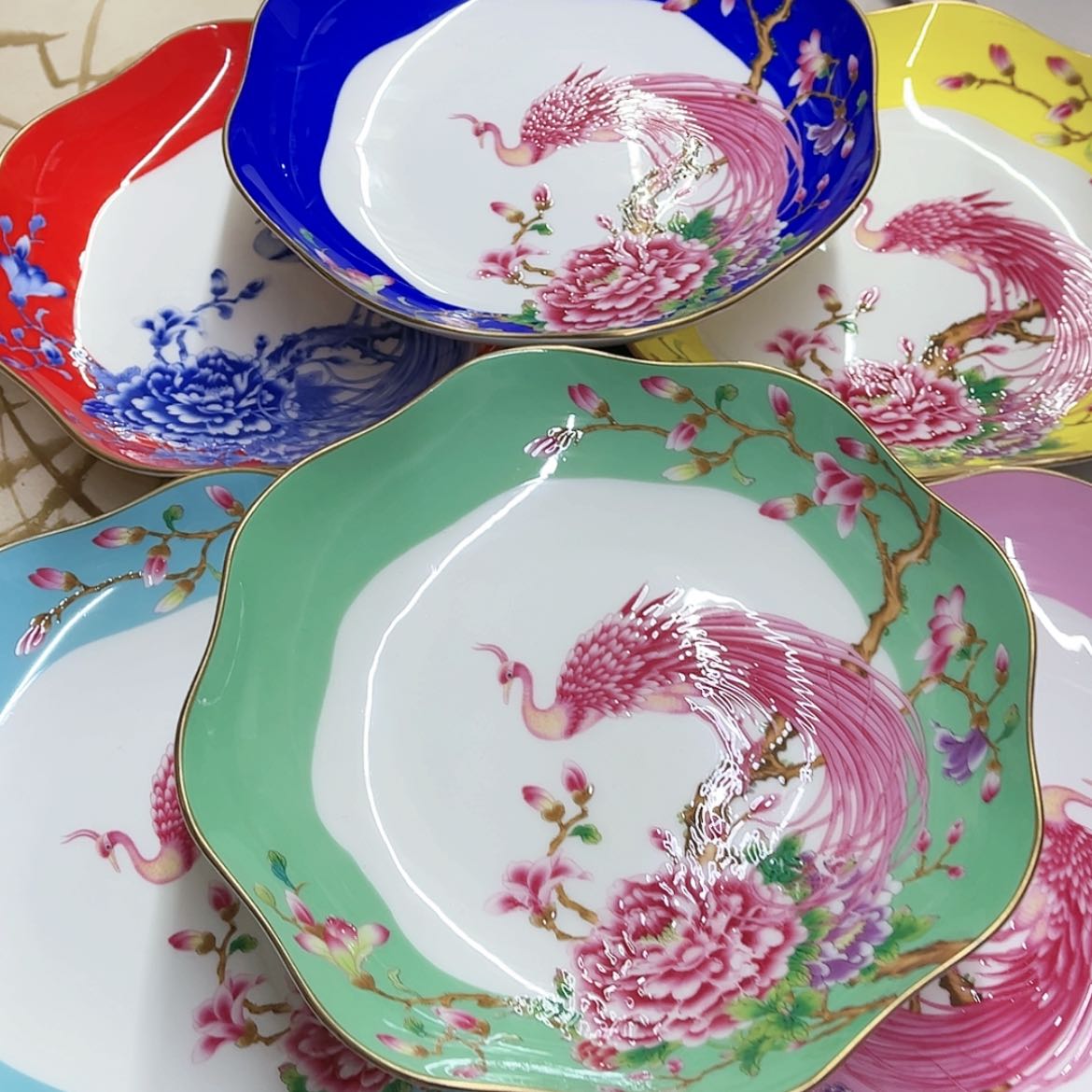 【闪购商品】骨瓷8英寸6花口深。。。。。。