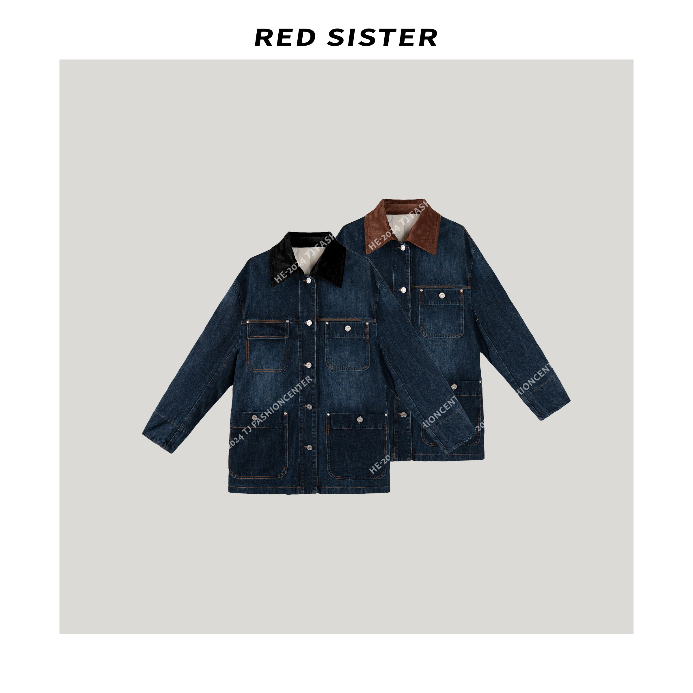 娟娟【冬日牛仔】新款设计感羽绒外套YRF2410-24886