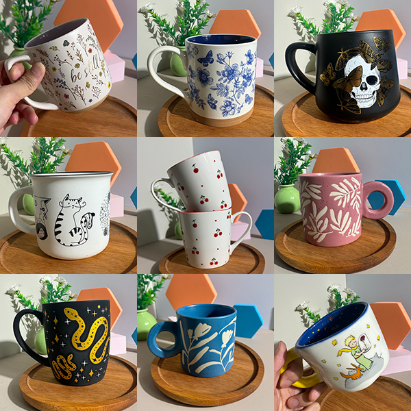 陶瓷早餐杯水杯马克杯咖啡杯牛奶杯网红水杯|默认微瑕