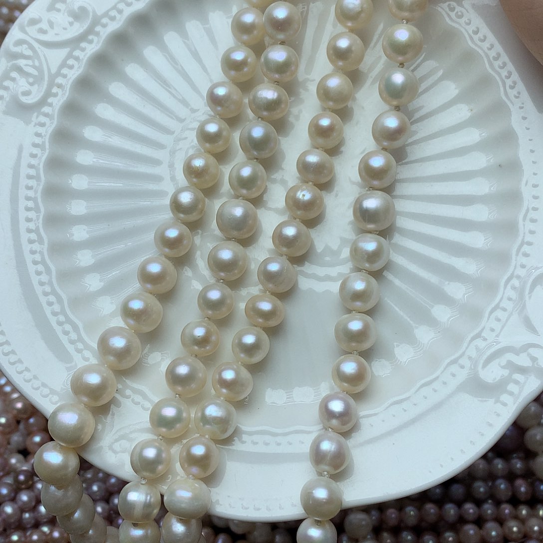 淡水珍珠9-10未镶嵌x29。项链