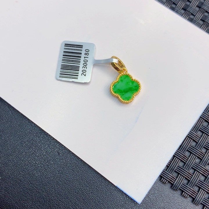 翡翠颈饰银S925镶嵌天然翡翠