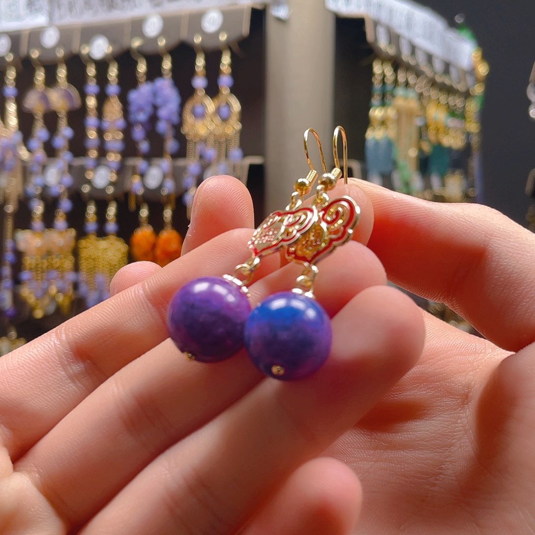 玛瑙/玉髓耳钉合金