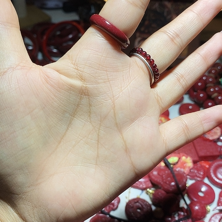 天然辰砂朱砂戒指21