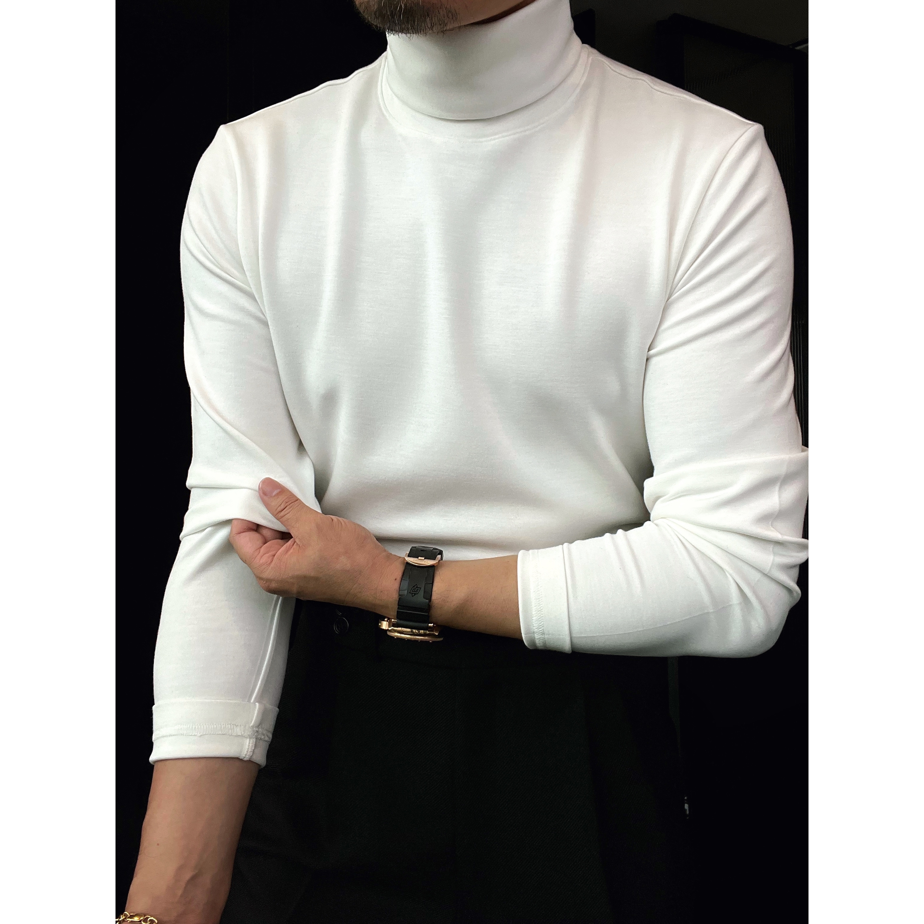 DRUNKCORNER 【福利款】272# 高领舒体长袖T恤打底衫修身秋冬