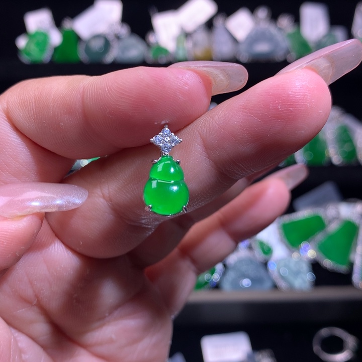 【闪购商品】颈饰银S925镶嵌翡翠ʚ**ɞ天然翡翠