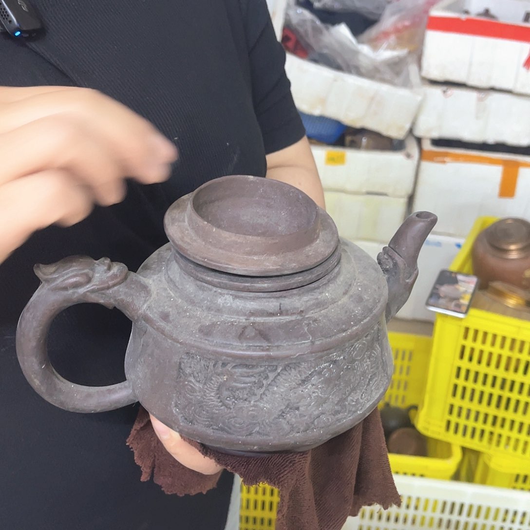 茶壶紫砂宜兴紫砂壶瑕疵老货