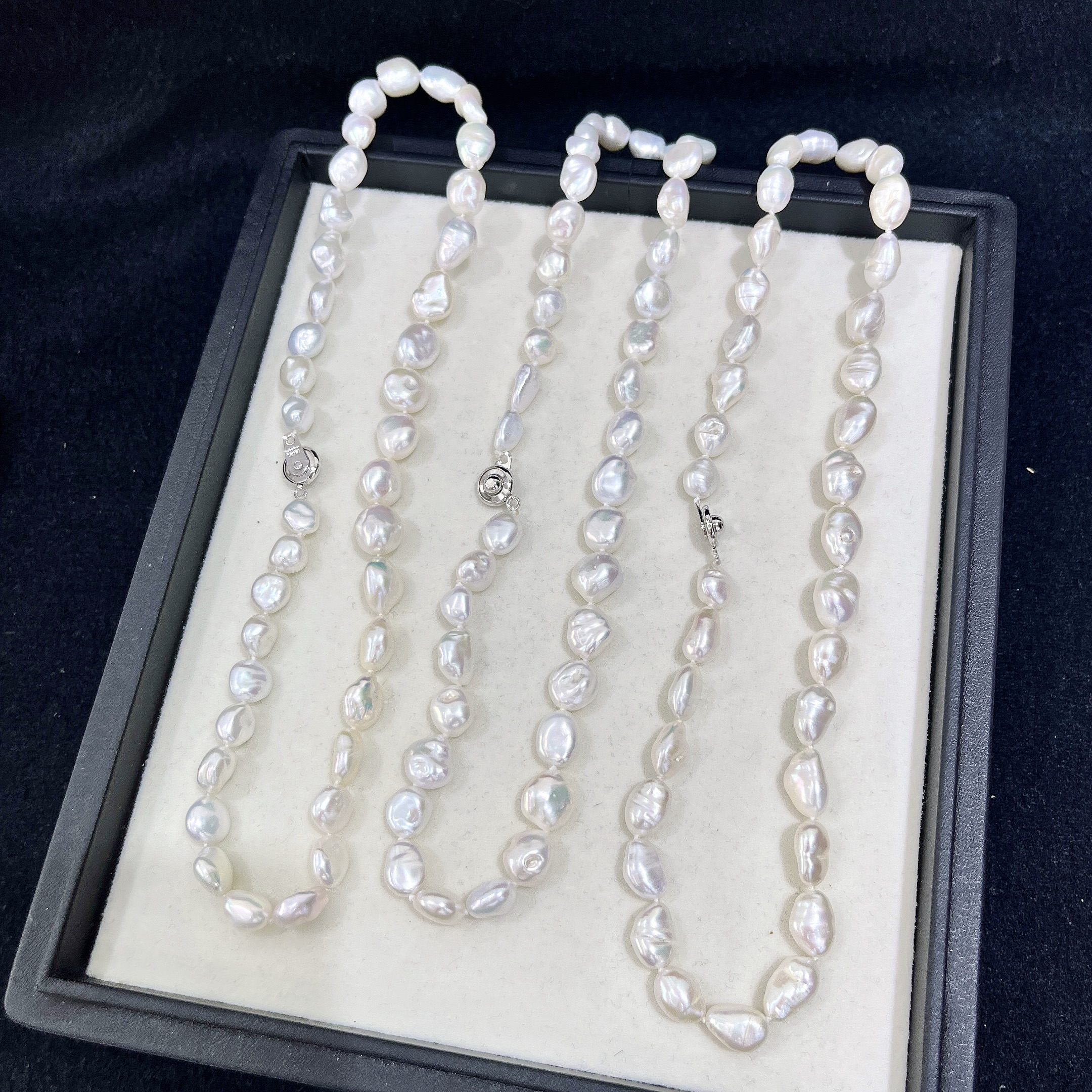 天然珍珠 淡水keshi满珠项链 6-8MM 多样性发一 R128