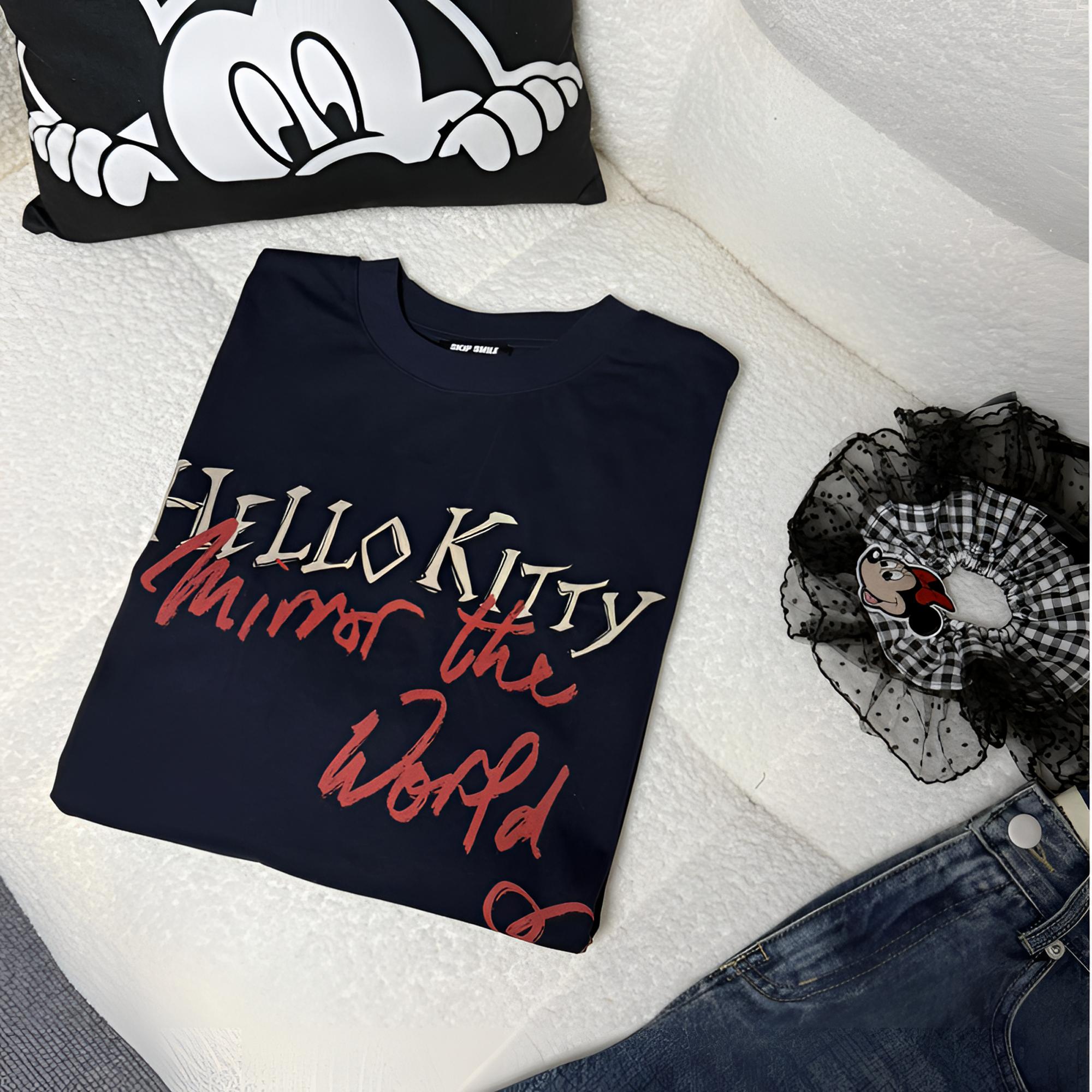 BLX--3870（深圳南油出品）新款小众设计款字母印花上衣韩版卡通