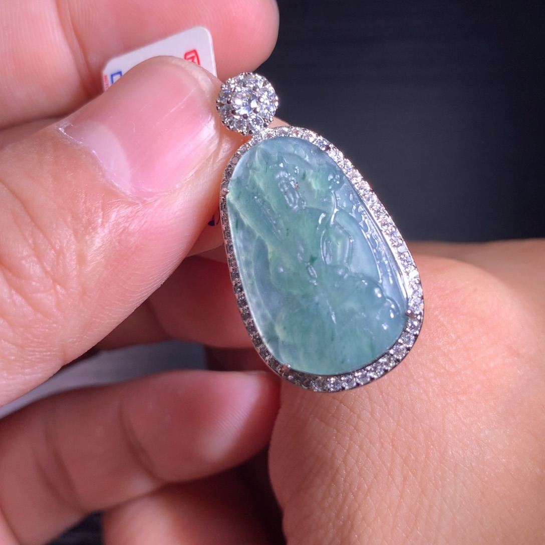 翡翠未镶嵌吊坠(不含链)天然A货翡翠