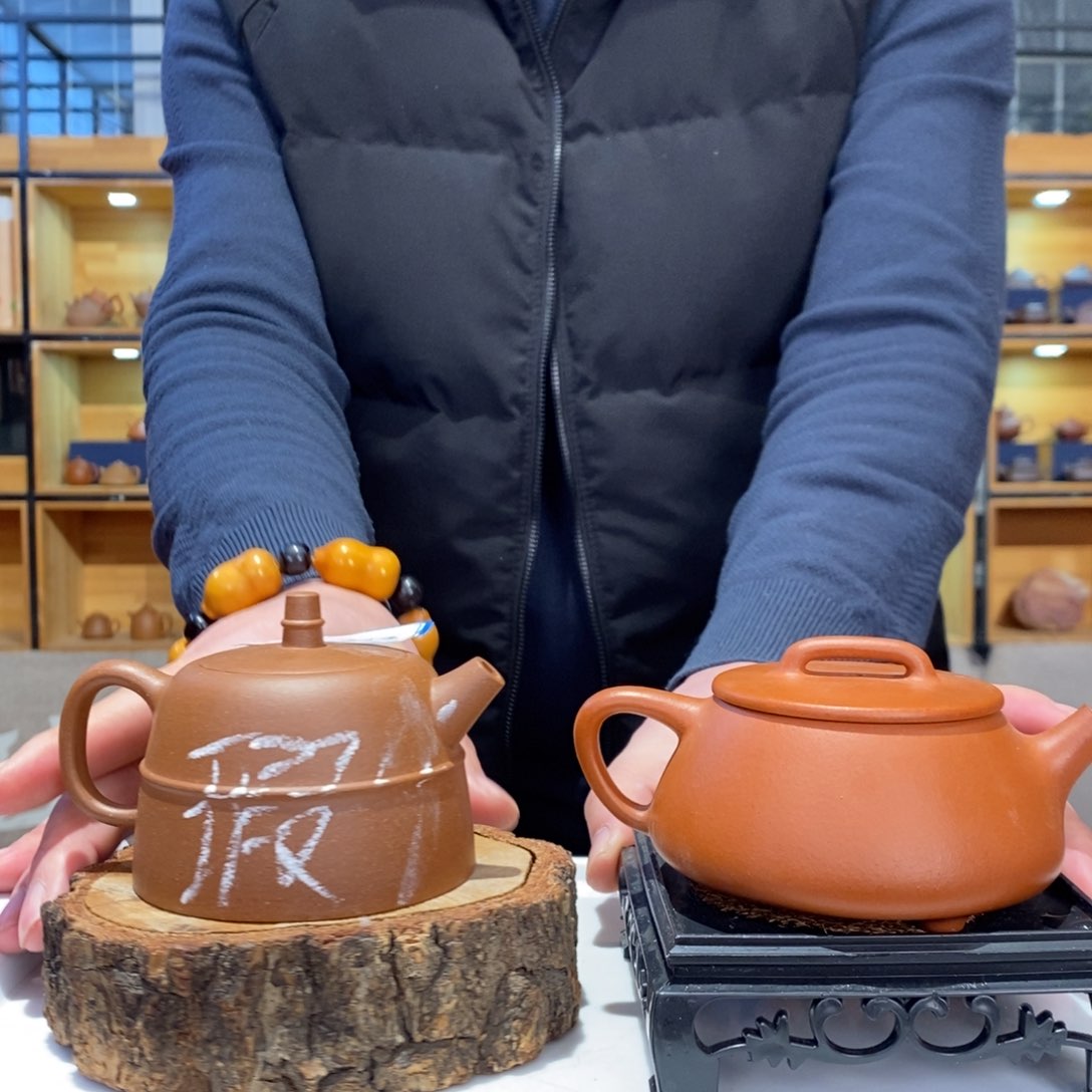 紫砂茶壶宽口石瓢紫砂壶