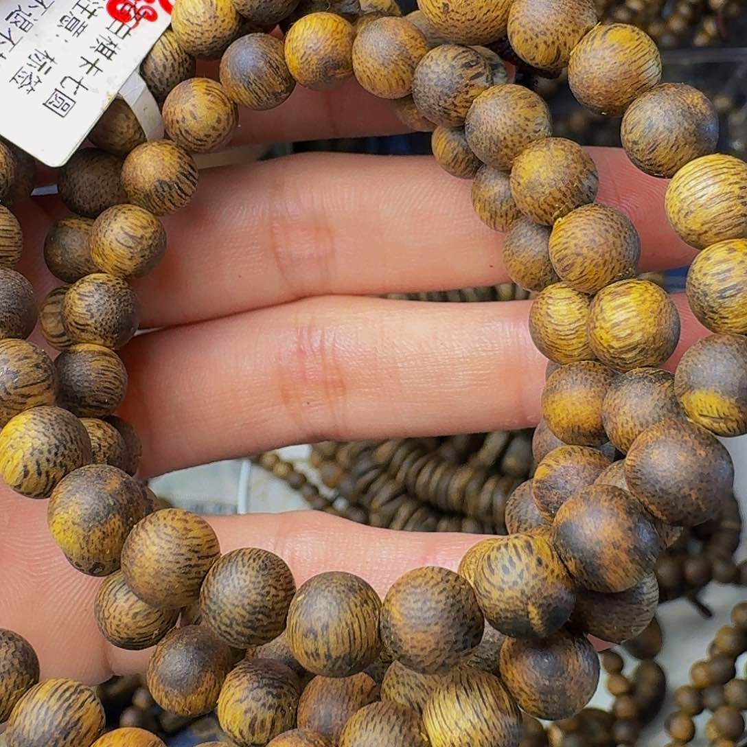 沉香手串老白棋卡七圆珠18多样性发