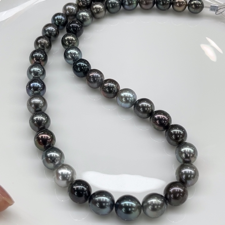 银S925镶嵌项链海水珍珠8-10mm72号