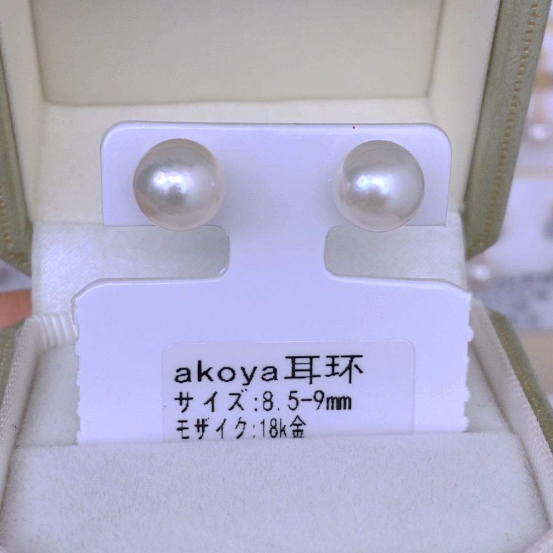 海水珍珠耳饰18K金镶嵌