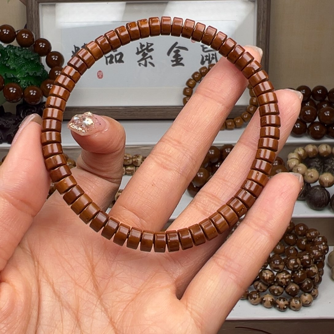 紫金鼠手串后*卡6*3.5实心药片