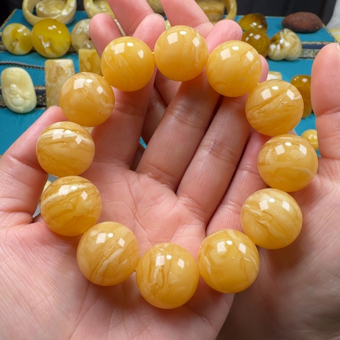 琥珀手链未镶嵌东*哥蜜蜡