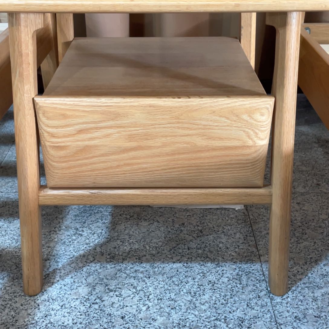 木白橡木原木色单抽床头柜