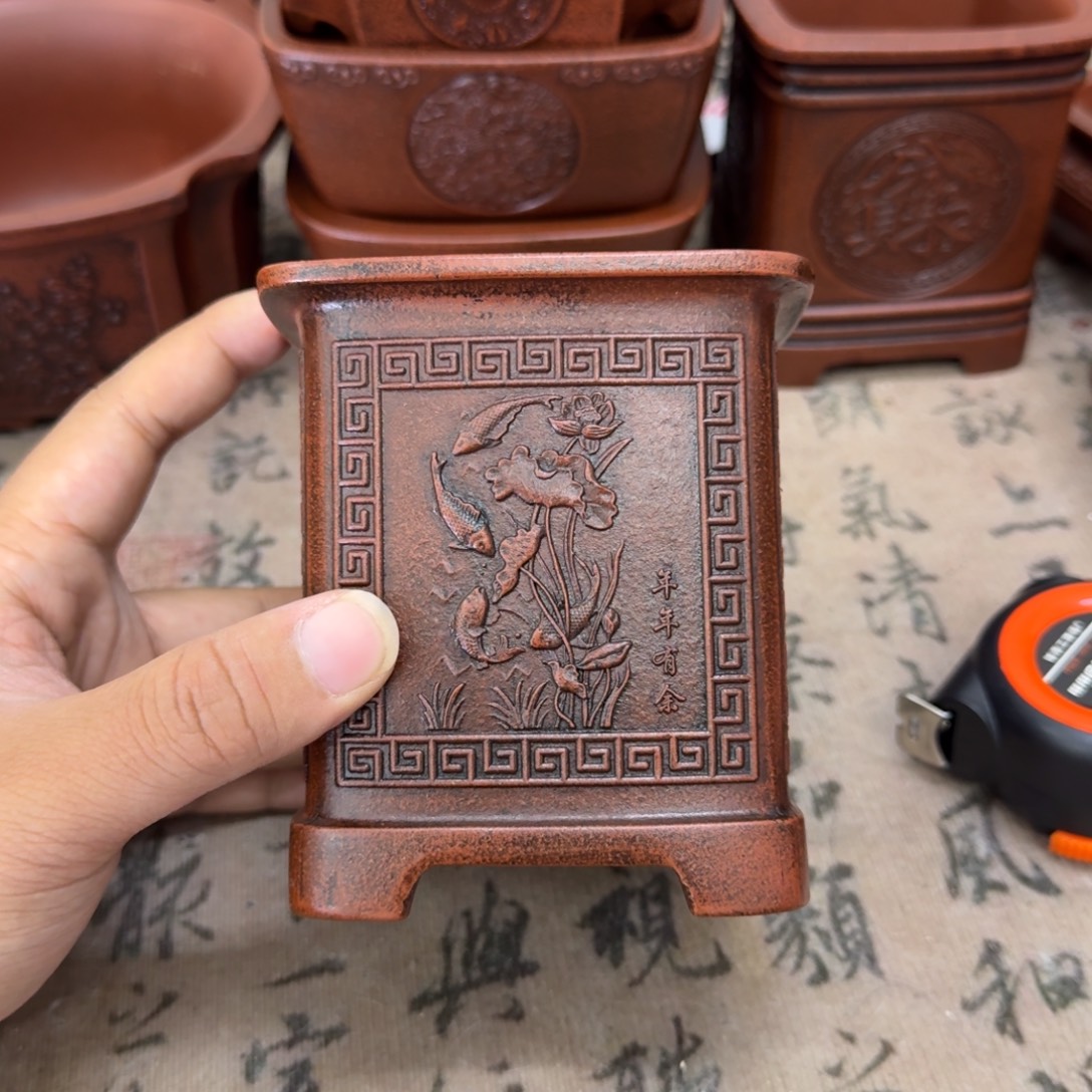 紫砂花盆8x9.5内经紫砂花盆