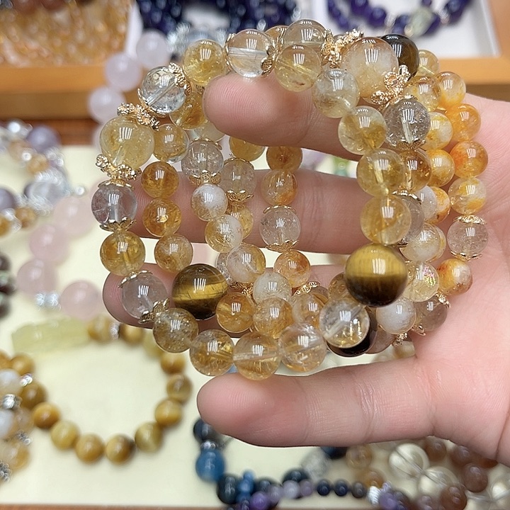 水晶手链未镶嵌黄塔晶