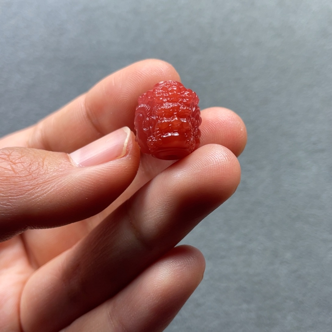 南红玛瑙配饰未镶嵌三面