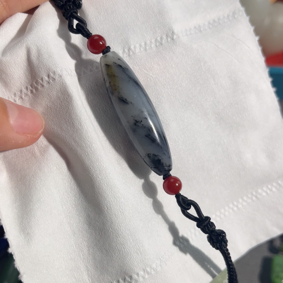 和田玉挂件未镶嵌青花勒子定制