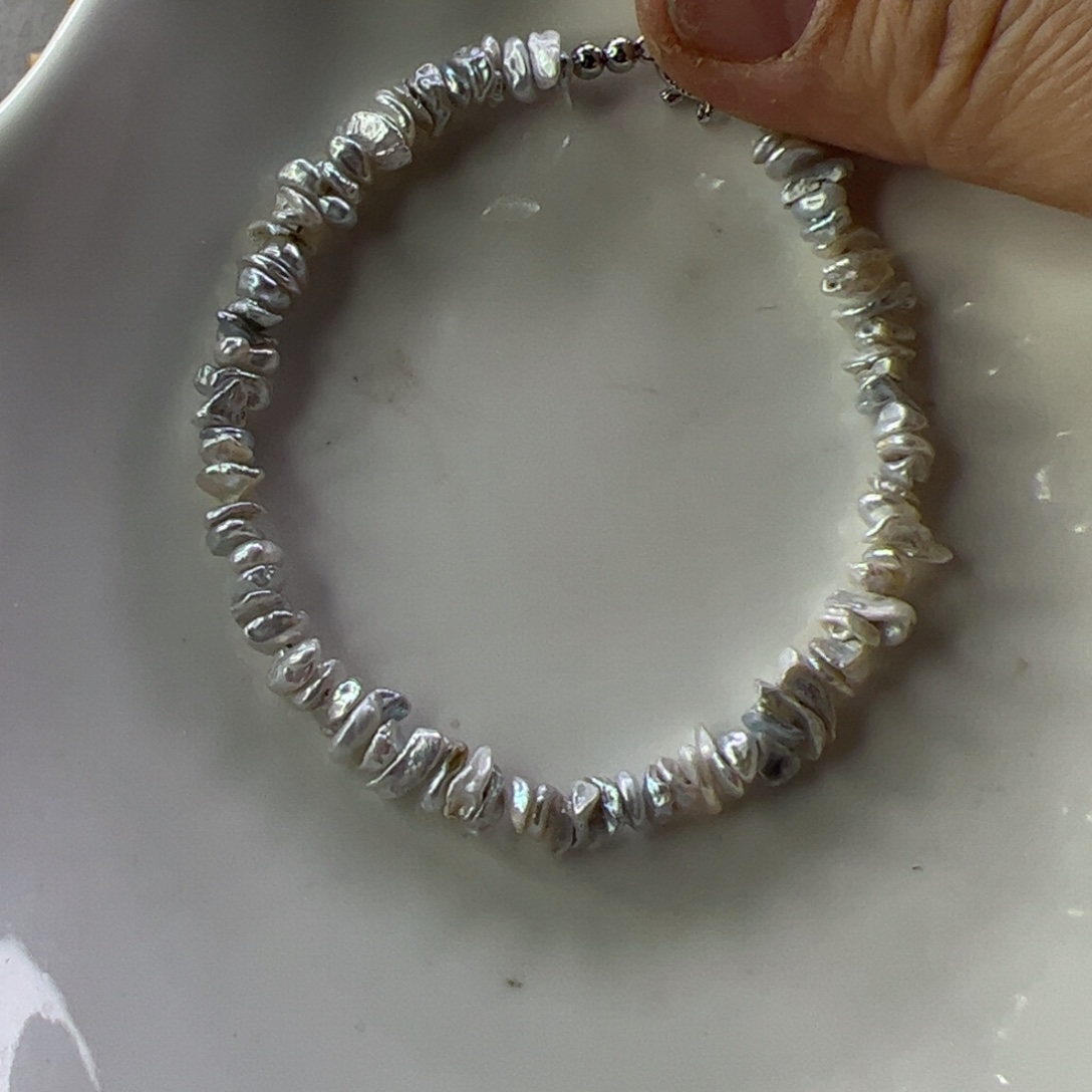 淡水珍珠手绳合金