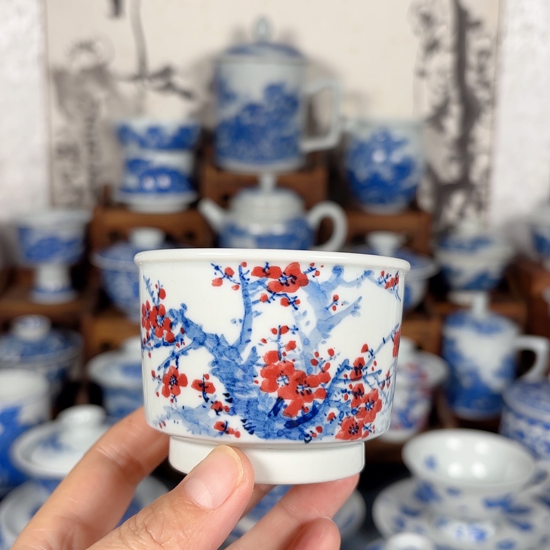 杯青花瓷器手绘作品杯