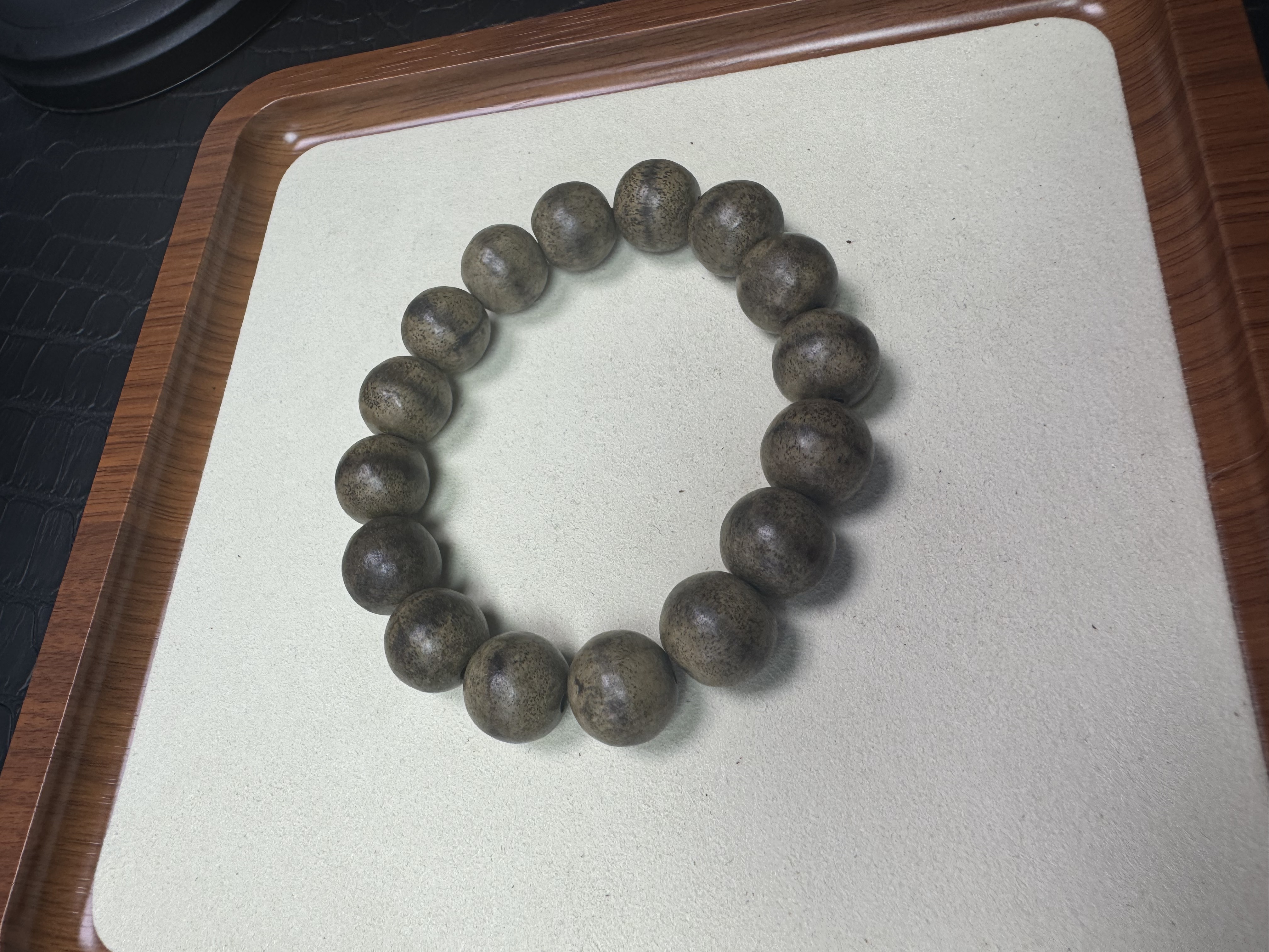 增香沉香木沉香木高端文玩一线天手链手串 A17