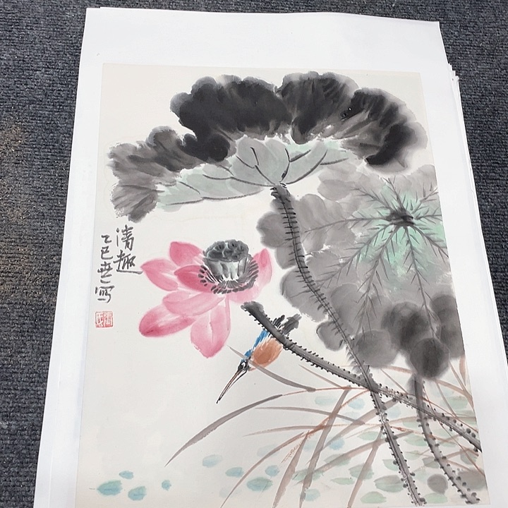 国画1.4平尺花鸟宣纸已托底