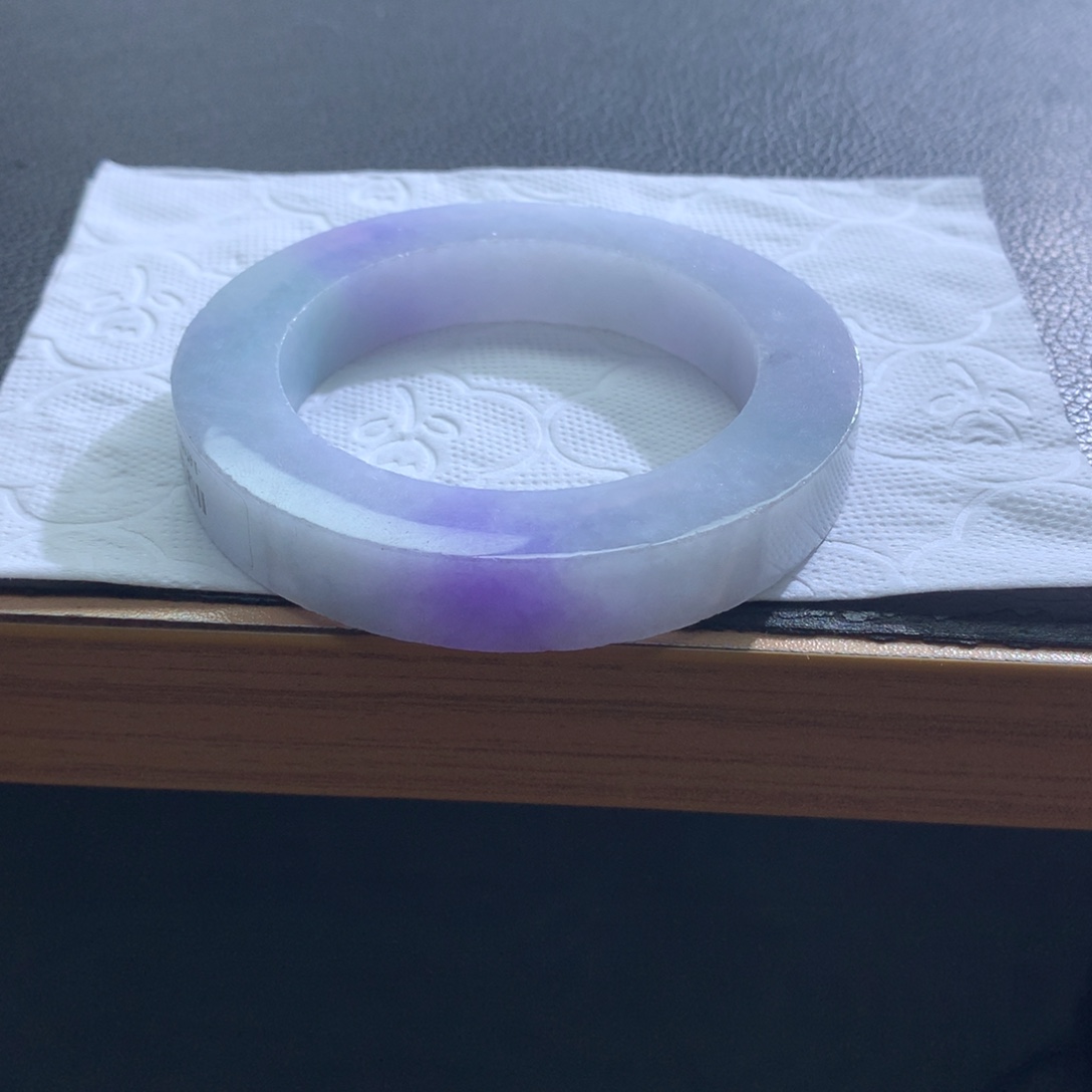 定制翡翠未镶嵌翡翠手镯茄紫色紫罗兰