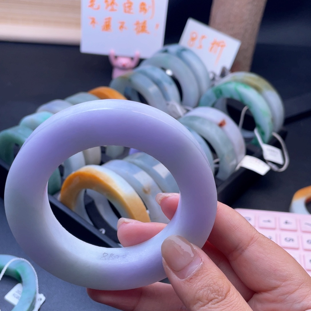 【闪购商品】定制翡翠手镯未镶嵌黑*