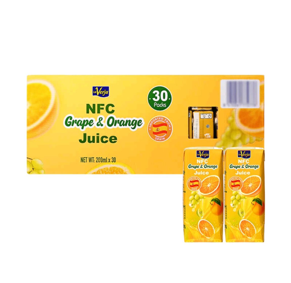 山姆代购葡萄橙混合果汁西班牙进口200ml×30瓶