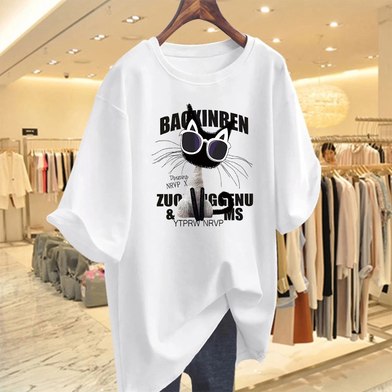 【6-3】大版T恤2025纯棉男女同款纯棉T恤短袖t恤学生夏季ins潮牌潮