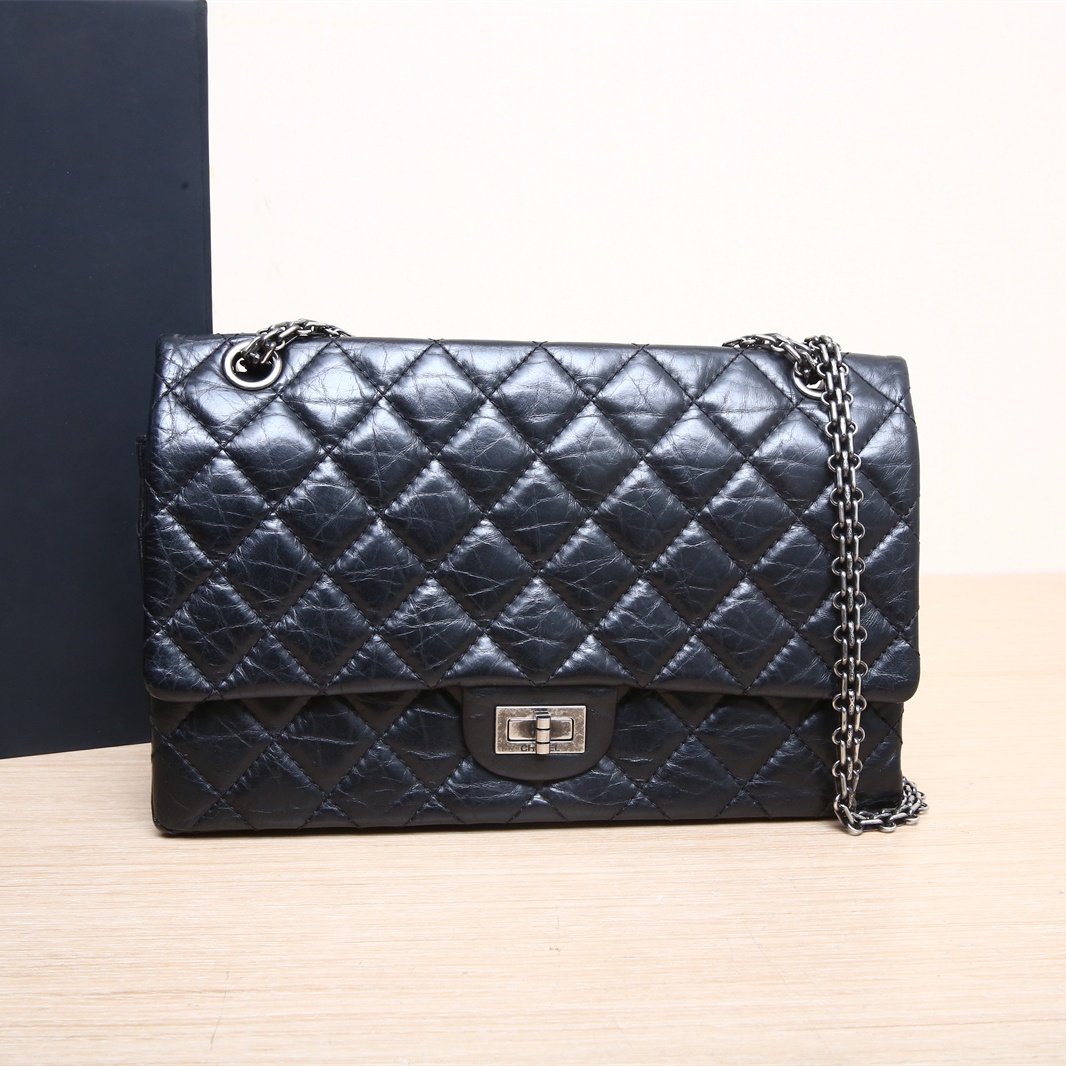 95新 Chanel/香奈儿 2.55 口盖包 28cm 单肩包 16开 P205117687