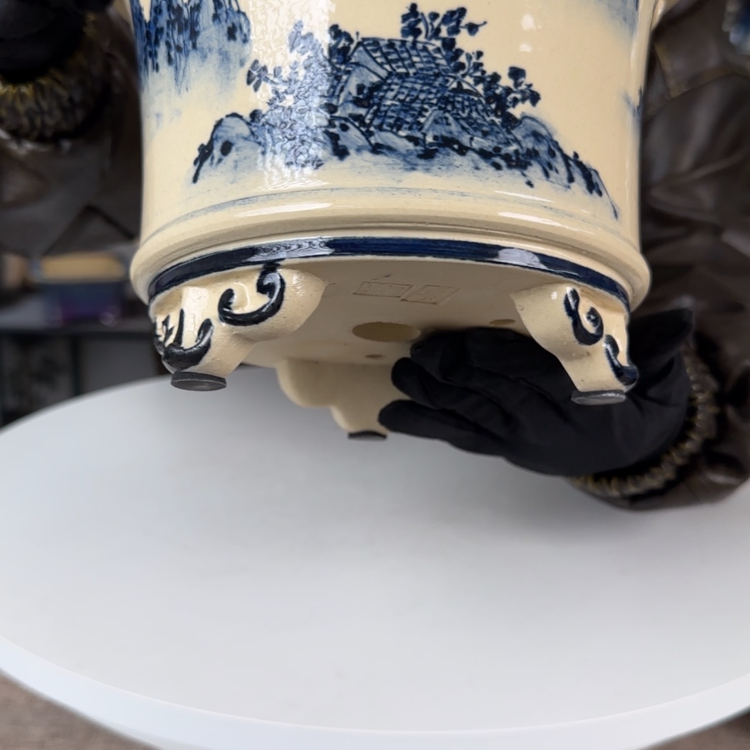 红陶一风堂石湾盆。