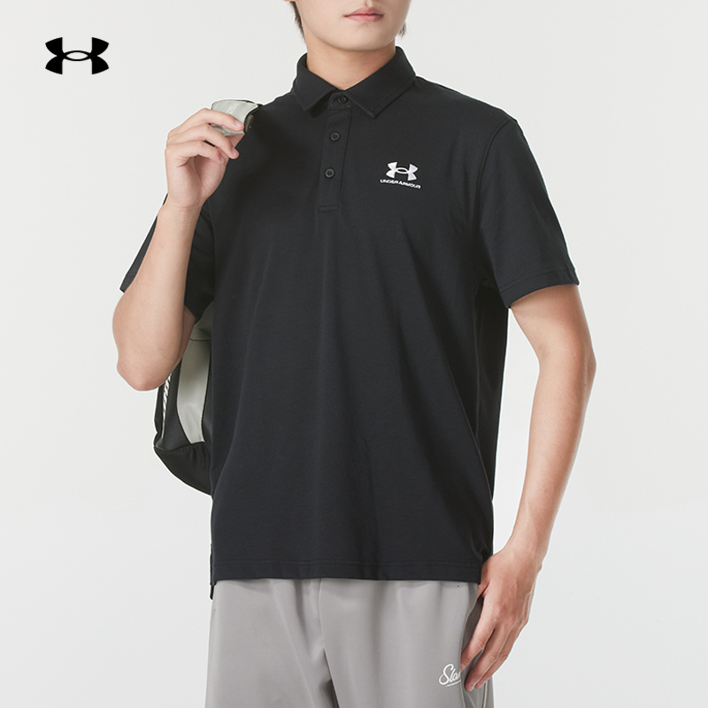 【双旦礼赠】安德玛男子短袖新款透气POLO衫户外运动休闲T恤1386608