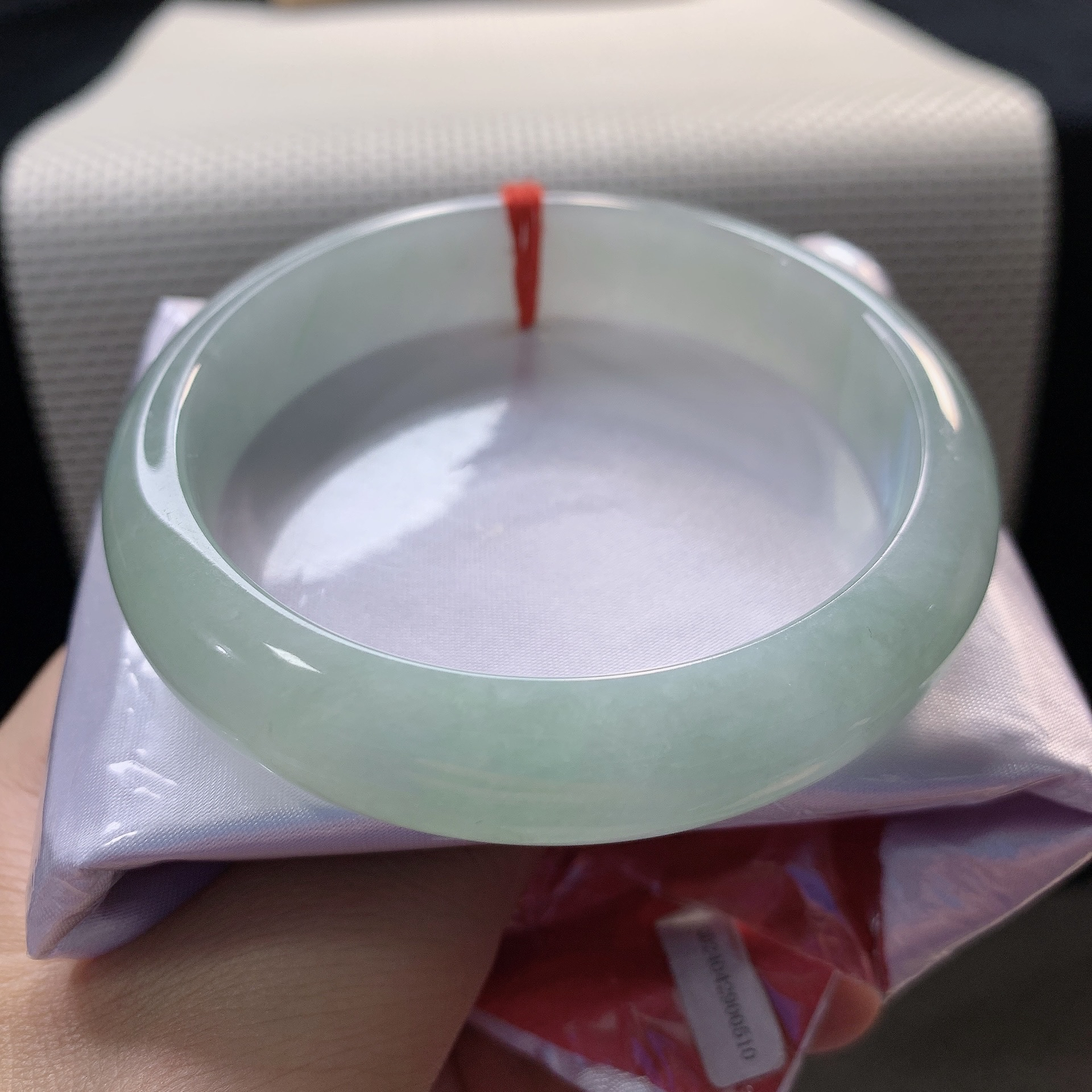 细糯62圈飘绿翡翠手镯时尚百搭女款正品缅甸天然翡翠A货玉镯12208