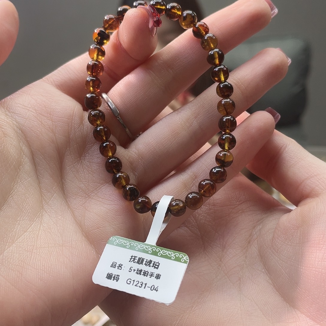 琥珀未镶嵌裸石抚顺琥珀5花珀