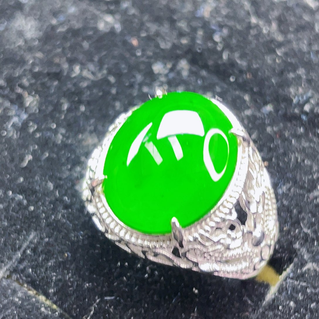 翡翠银S925镶嵌吊坠(不含链)71