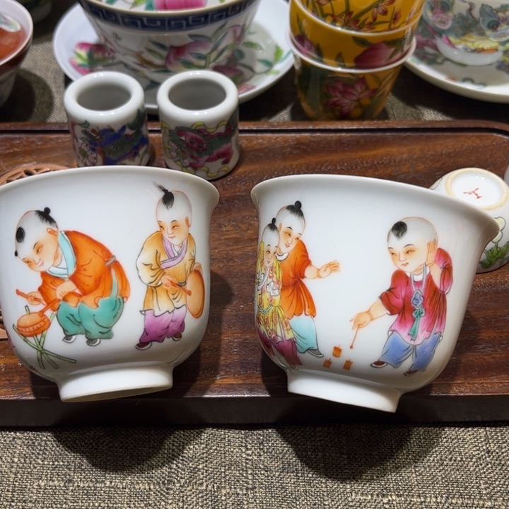 纯手绘精品盖碗杯