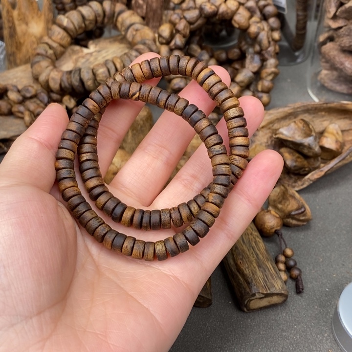 沉香手串奇楠沉香如意算盘珠8mm