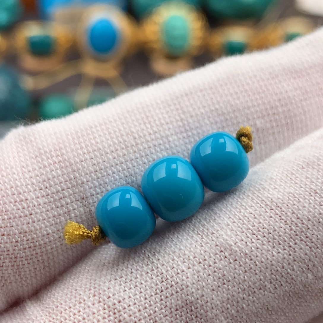 绿松石未镶嵌发饰7.3mm