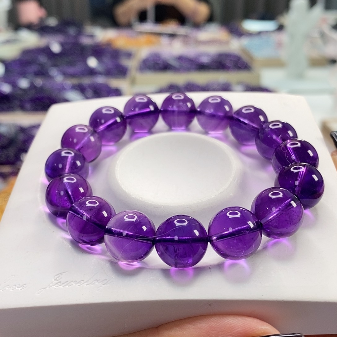 未镶嵌手串水晶乌拉圭紫水晶13m