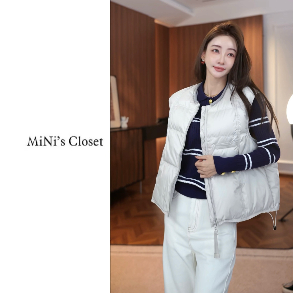 羽绒马夹女2025冬季新款时尚宽松短款外搭马夹外套休闲坎肩小个子