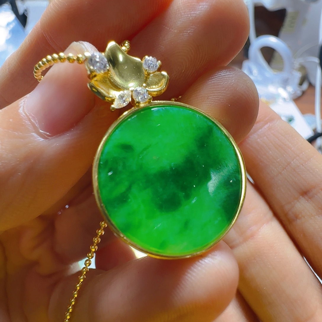 翡翠银S925镶嵌手镯翡翠660