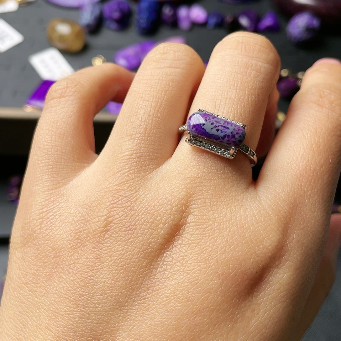 苏纪石（舒俱来）戒指银S925镶嵌